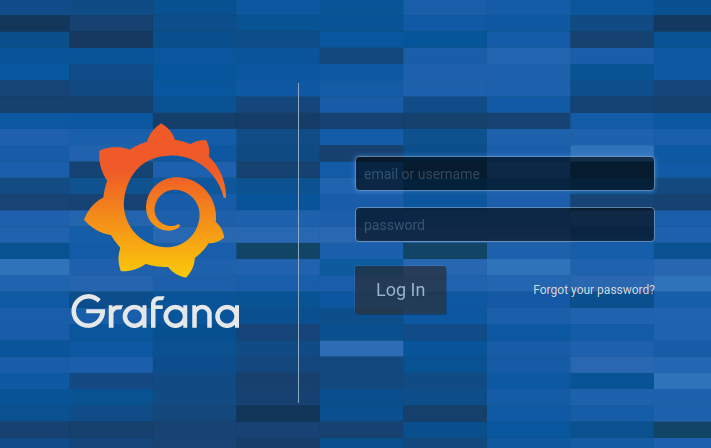 grafana login page