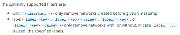 docker network prune --filter 