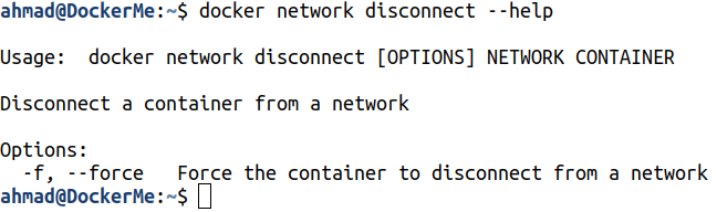 docker network disconnect --help