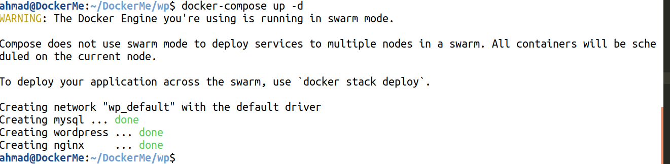 docker-compose up -d