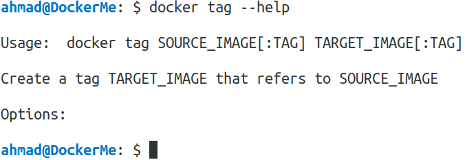 docker tag -h