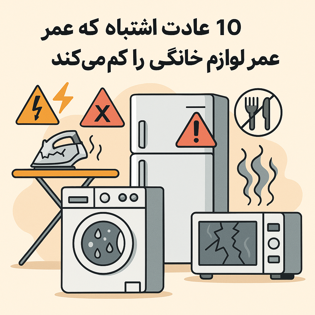 ۱۰ عادت اشتباه که عمر لوازم خانگی را کم می‌کند
