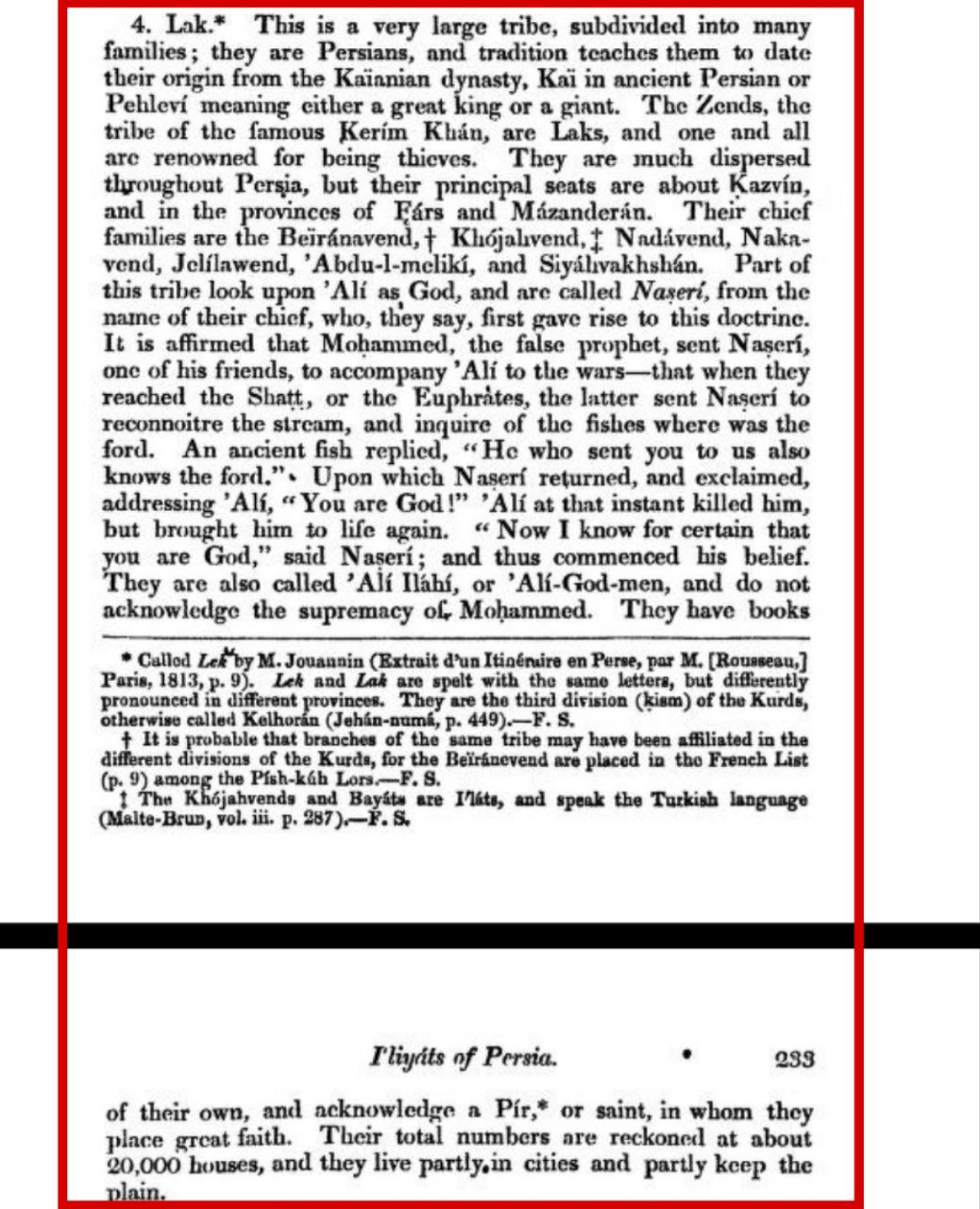 مجله انجمن جغرافیایی سلطنتی، جلد ۷ ، سال ۱۸۳۷ میلادی روزگار سلطنت محمدشاه قاجار
