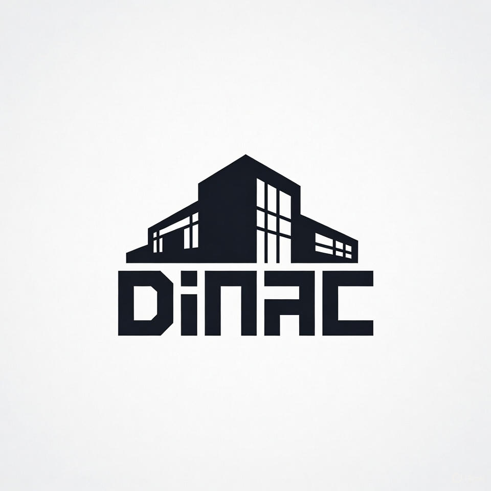 نمونه ای از طراحی لوگو مینیمال برای شرکت ساختمان سازی