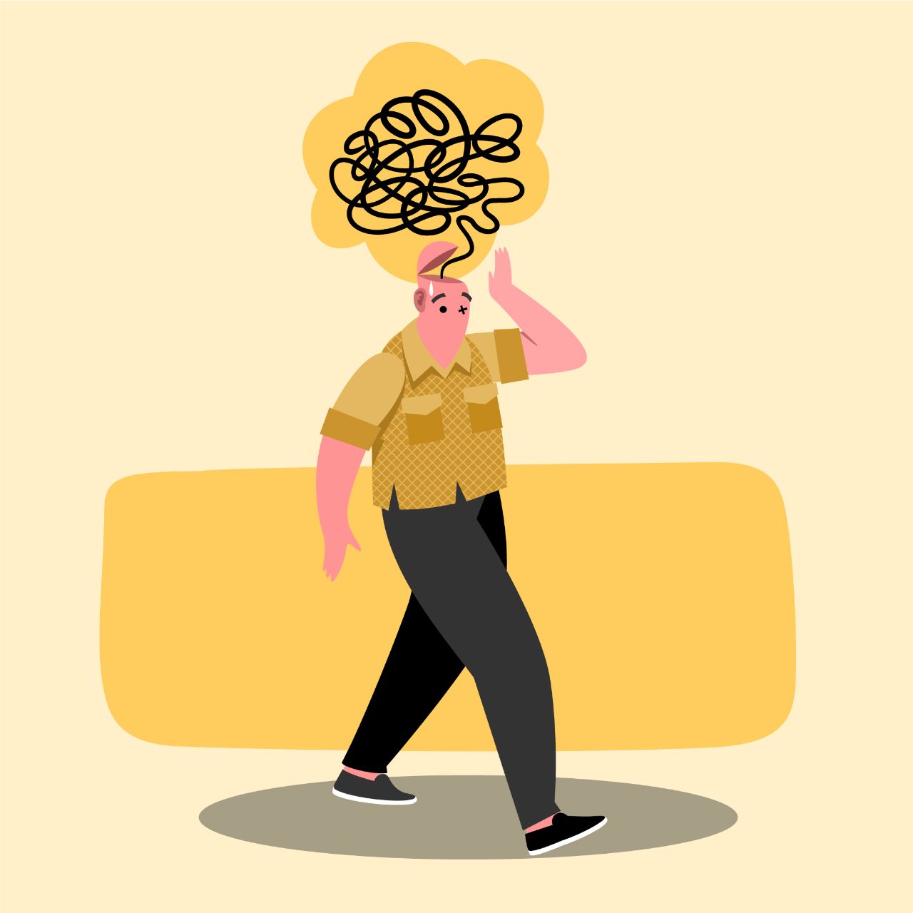 نشخوار فکری مثل چرخه‌ایه که افکار منفی رو هی می‌چرخونه.