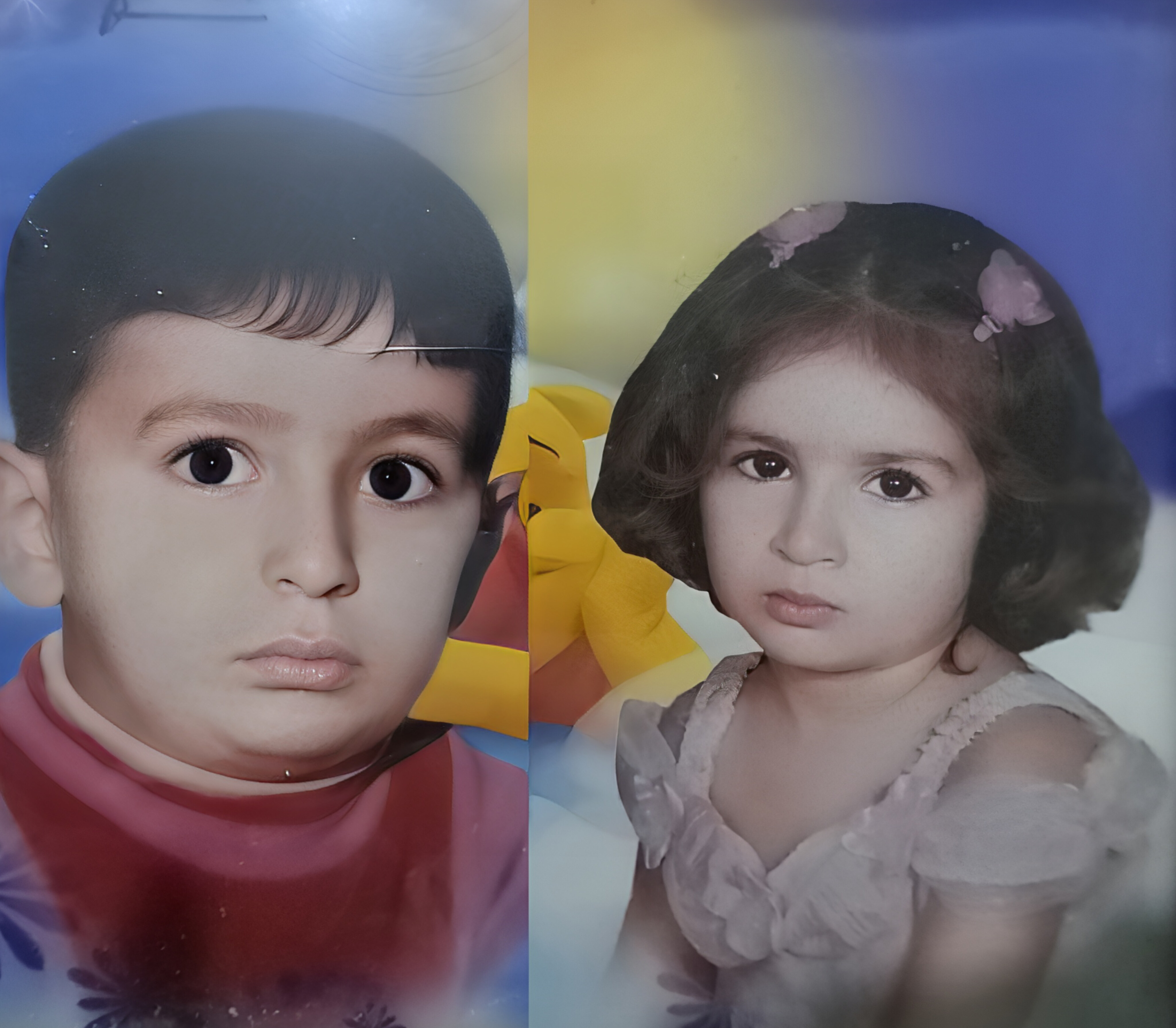 عکس بچه گیای من و خواهرم مهشید