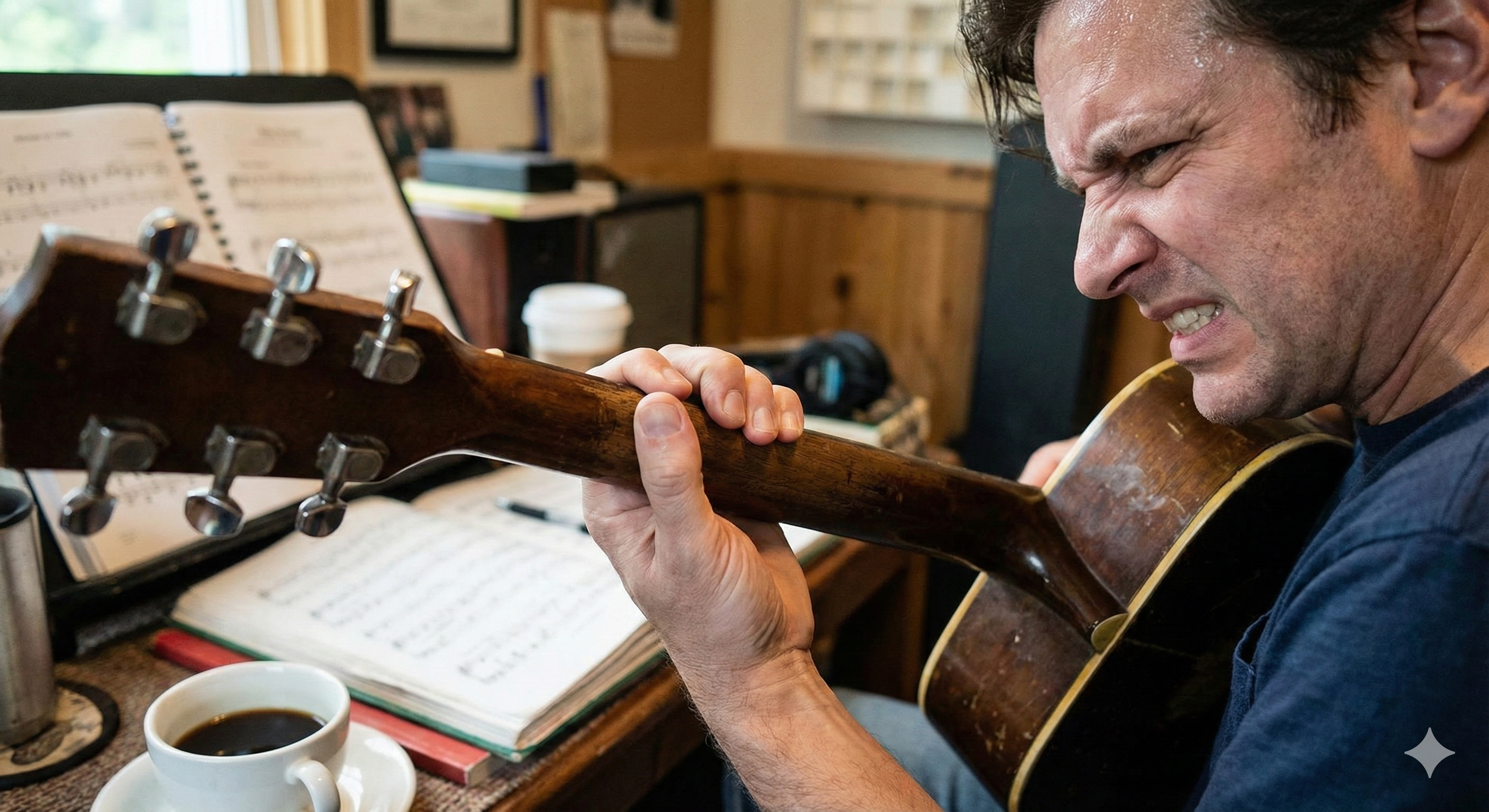 الگوی صحیح انگشتگذاری در آکوردهای بارهدار (Barre) برای فشار یکنواخت