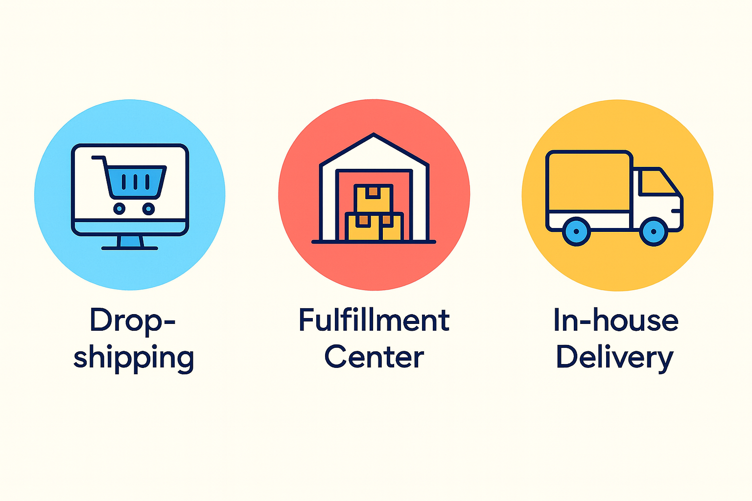 مدل‌های مختلف تحویل در خرده‌فروشی آنلاین:  مقایسه Drop-shipping، Fulfillment  Center و In-house Delivery
