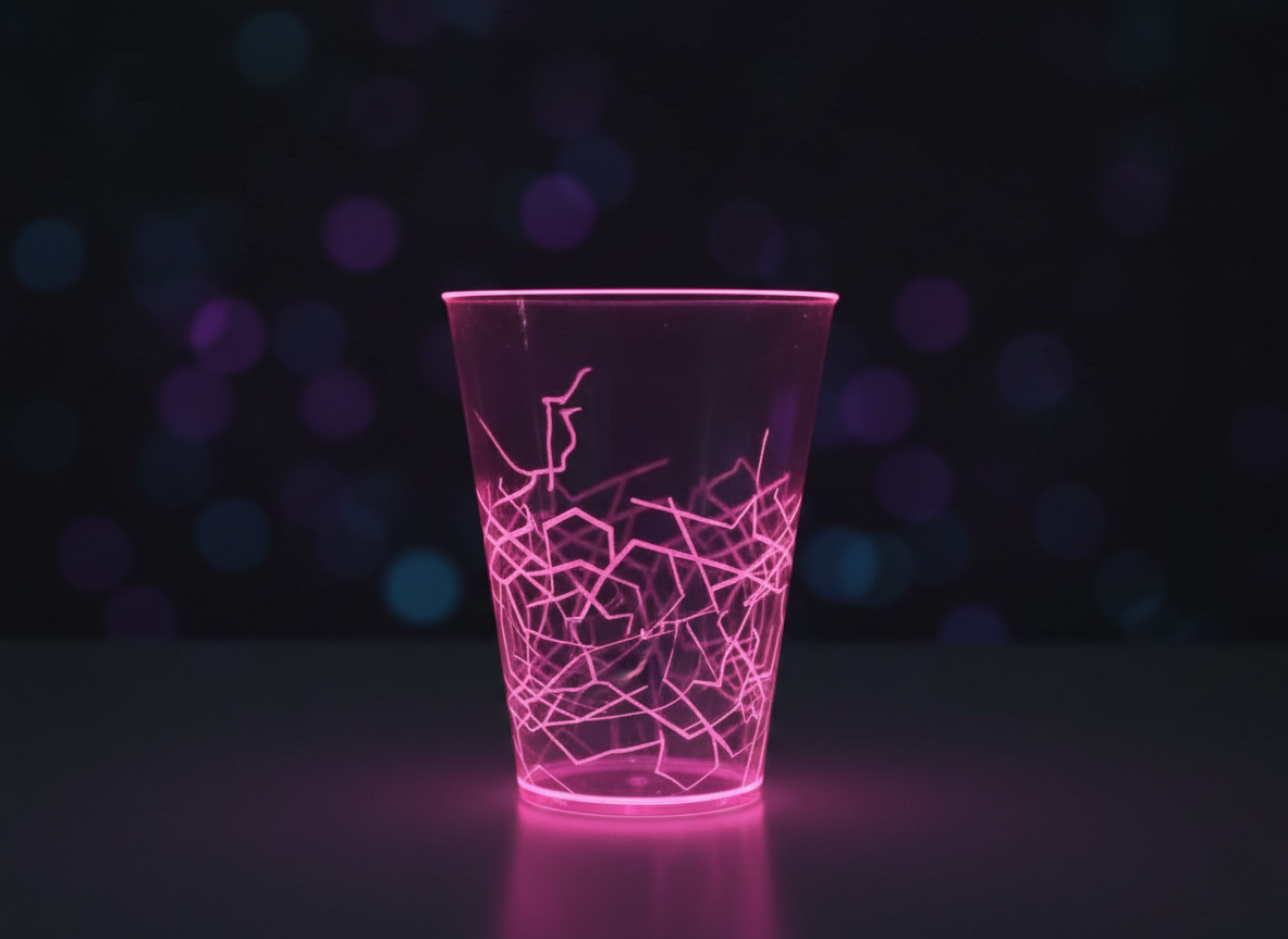 در اثر قرار گرفتن زیر نور بلک لایت