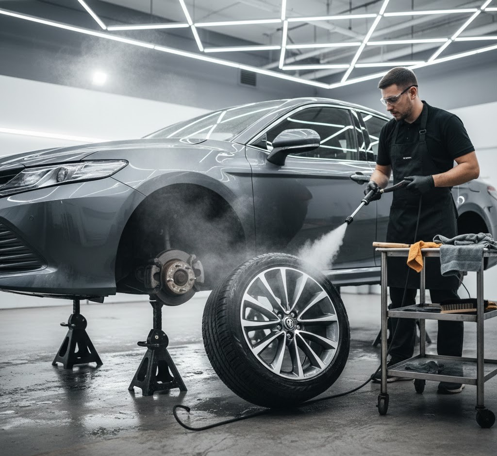 شستن رینگ با دستگاه بخارشوی