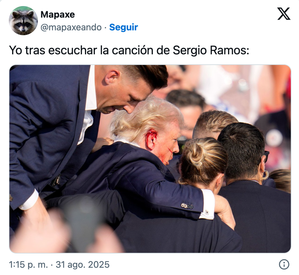 «من بعد از شنیدن آهنگ سرخیو راموس.»