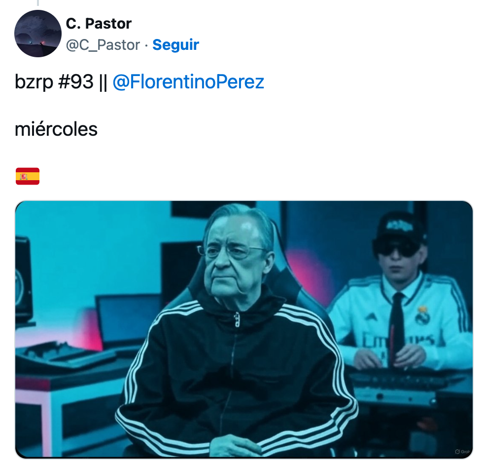 Bizarrap Session #93 با فلورنتینو پرز، چهارشنبه