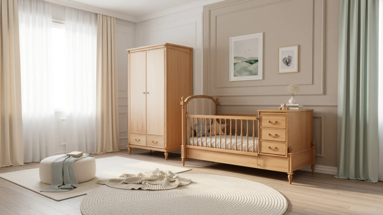 سرویس خواب نوزادی بلوط ژیک