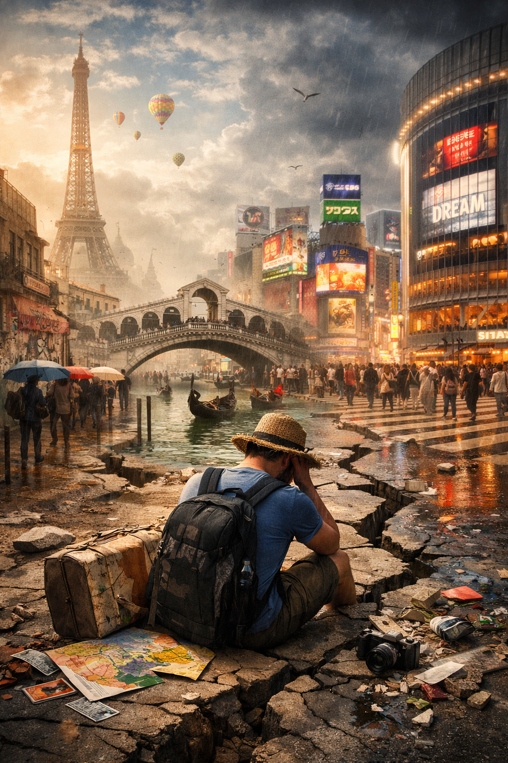 وقتی رؤیای سفر فرو می‌ریزد؛ نگاهی روان‌شناختی به شوک گردشگران در شهرهای ایده‌آل