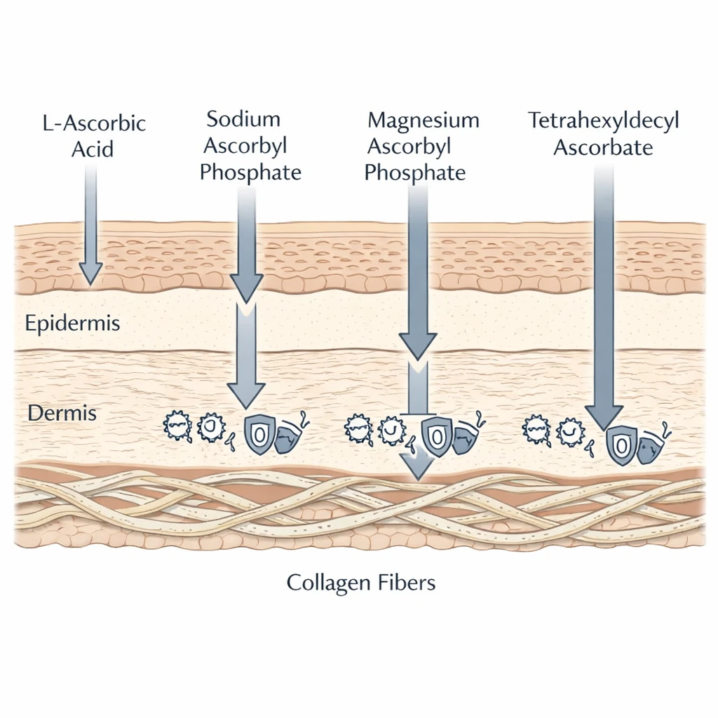 انتخاب هوشمندانه ویتامین C در محصولات مراقبت پوست؛ از شیمی مولکولی تا کارایی بالینی