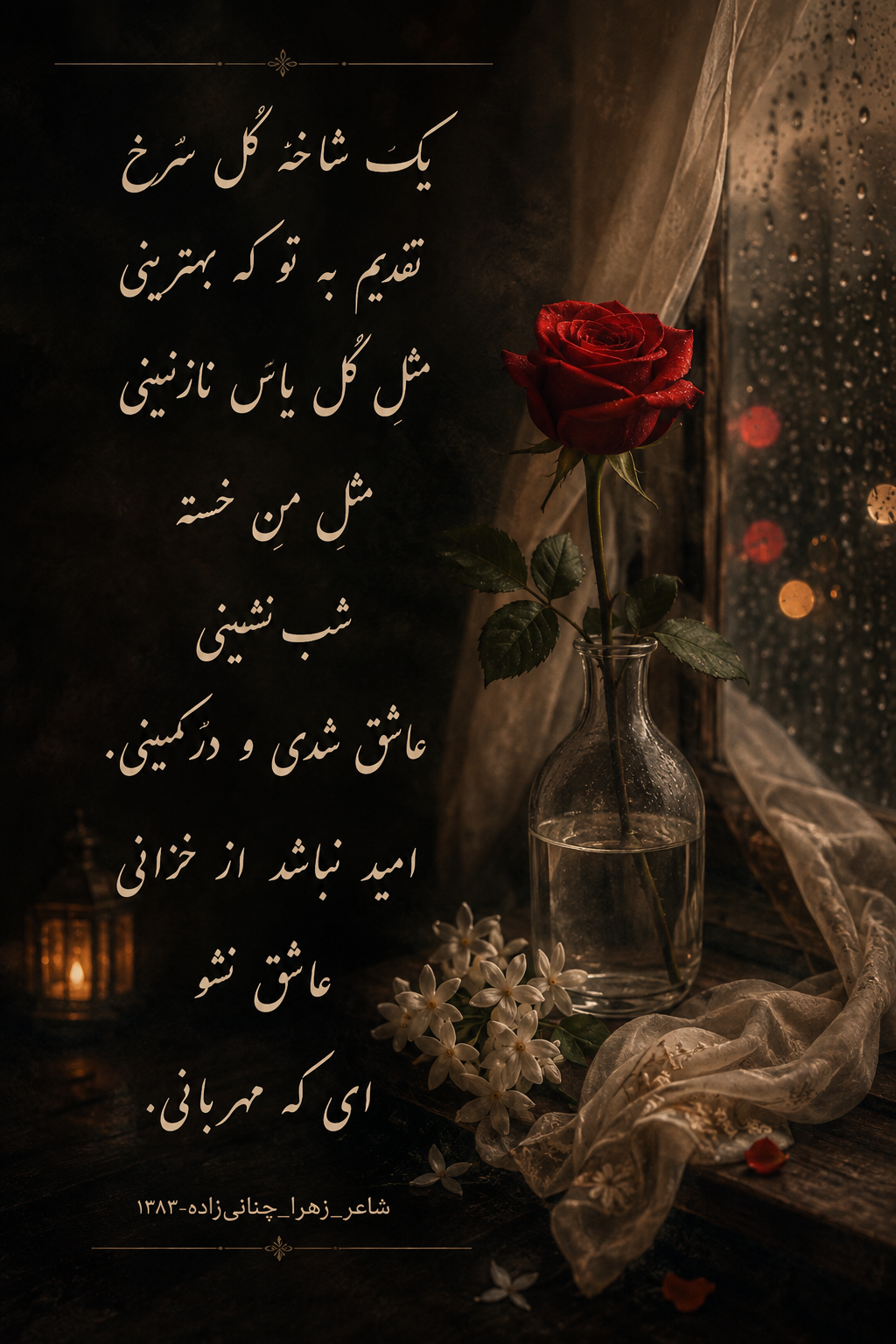 یک شاخه گُل سُرخ