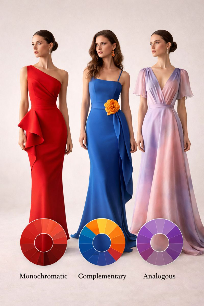 نقش هارمونی رنگ ها در طراحی لباس