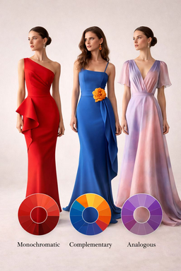 هارمونی رنگ ها در طراحی لباس