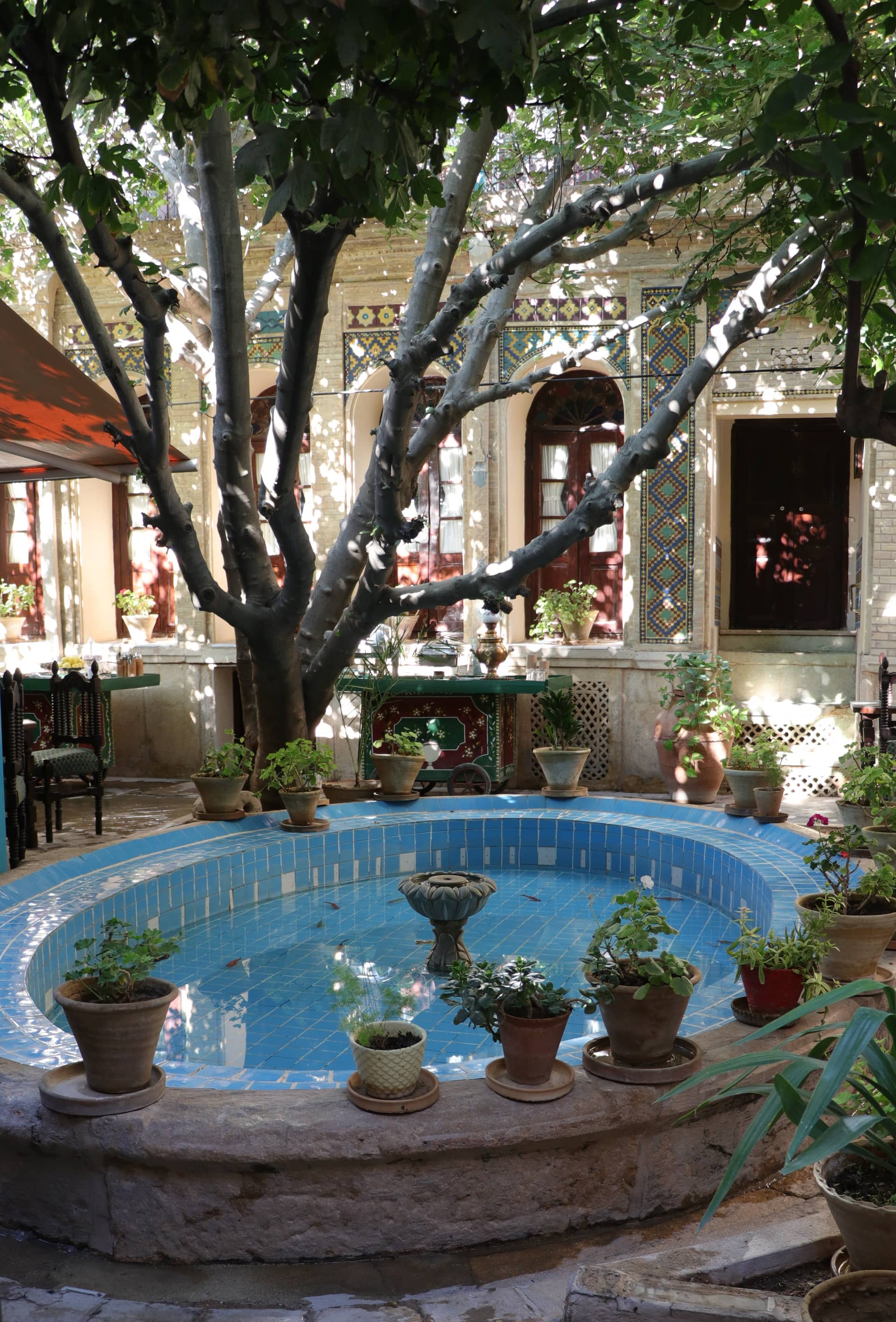 حیاط زیبا اقامتگاهمون