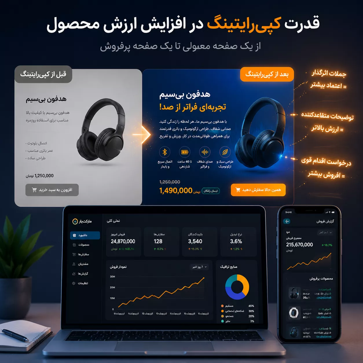 کپیرایتینگ محصول: چگونه با کلمات، ارزش کالای خود را ۲ برابر کنیم؟