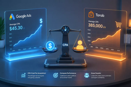 محاسبه هزینه واقعی جذب مشتری ( CPA ) در ترب در مقایسه با گوگل ادز ( GoogleAds )