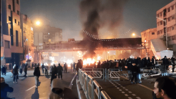 تصویری از ناآرامی های شب های گذشته دی ماه 1404