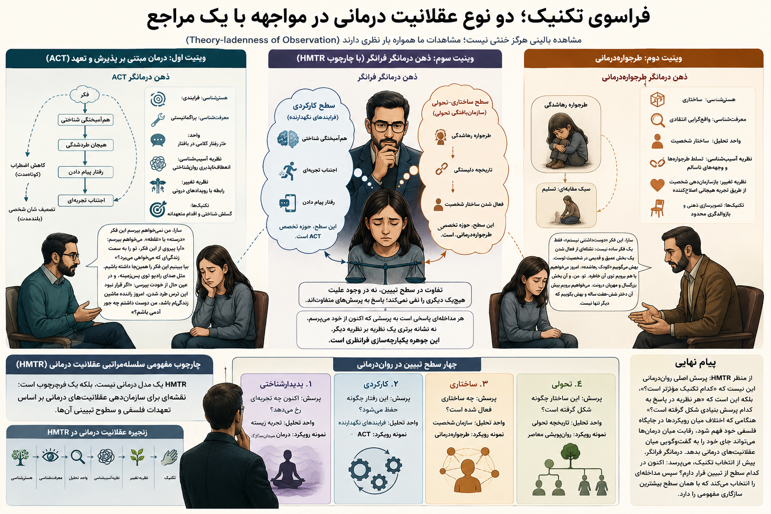 فراسوی تکنیک؛ دو نوع عقلانیت درمانی در مواجهه با یک مراجع