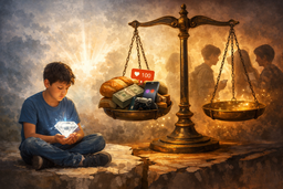 گوهرِ وجود یا قرصِ نان؟  چگونه کمک کنیم فرزندمان ارزش خود را ارزان نفروشد؟