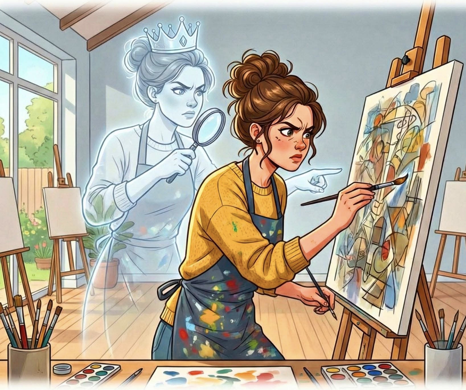 «سایه‌ای که قلم‌مو را می‌لرزاند.»