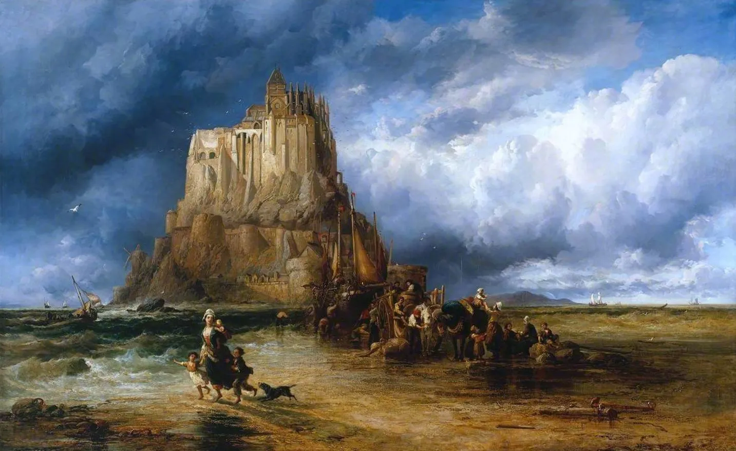 شهر برفراز تپه(آرمان شهر)-" Mont St Michel, Normandy" اثر جیمز وب