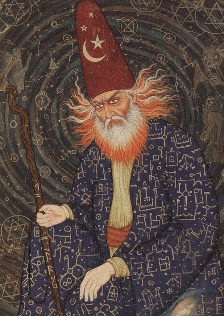 نگاره کشیده شده آگرشاه مروزی توسط خودش در کتابش