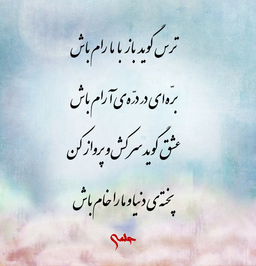 ترس گوید باز با ما رام باش