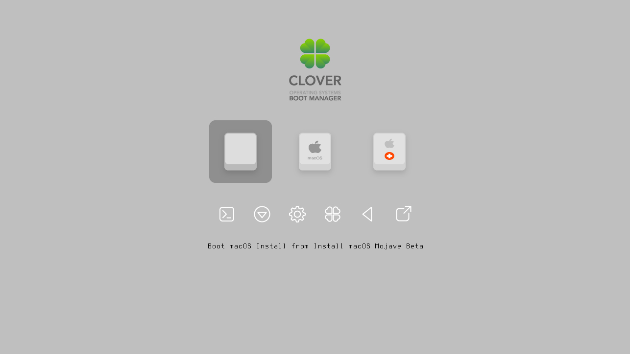 محیط Clover Bootloader