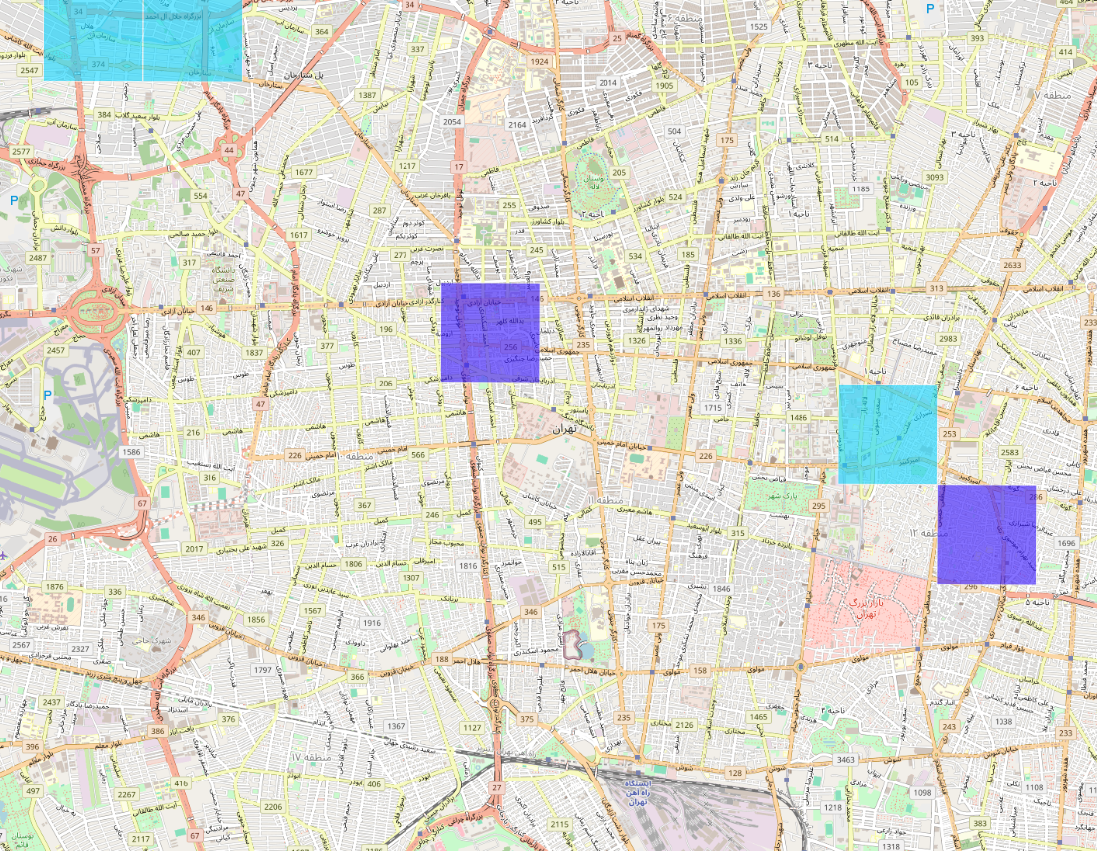 ابی اسمانی به اگهی ماشین و ابی تیره وسایل اشپزخانه