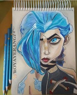 طراحی مدادرنگی غزال حاجی محمدحسینی