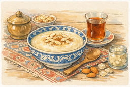 🥣 حریره بادام کتیرایی