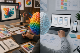 تفاوت گرافیست و UI/UX چیست؟ راهنمای کامل برای انتخاب مسیر شغلی در دنیای طراحی