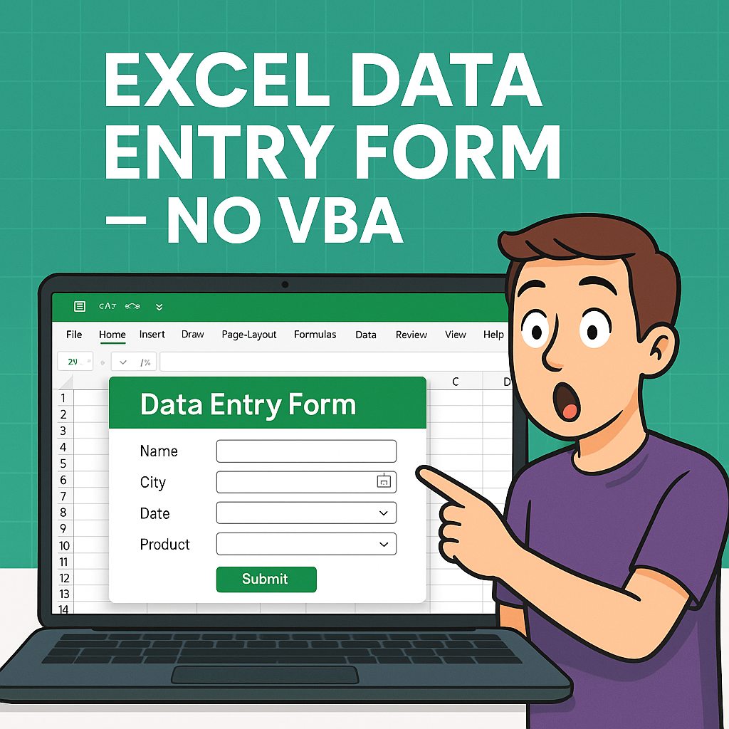 طراحی فرم ورود اطلاعات بدون کدنویسی در اکسل