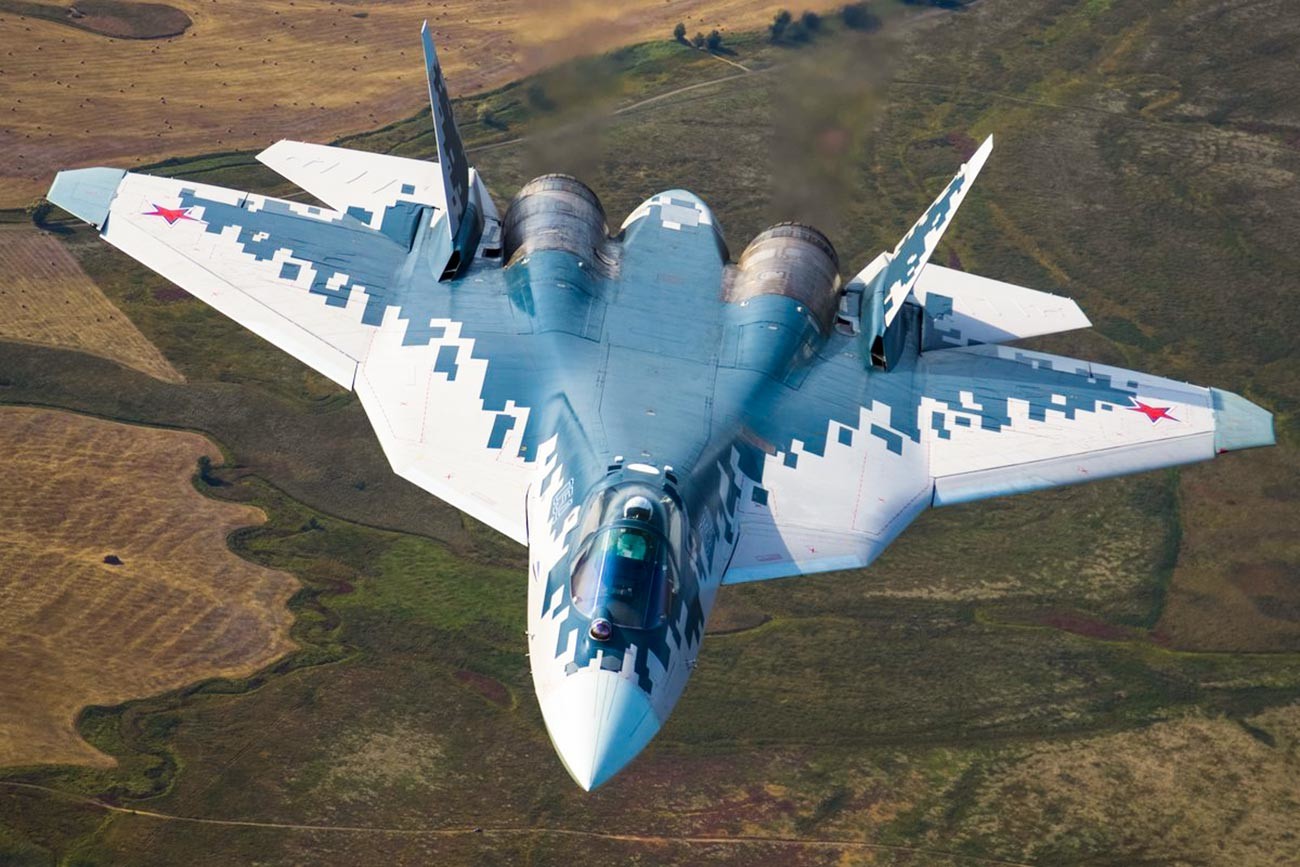 عکسی زیبا و جالب از جنگنده Su_57