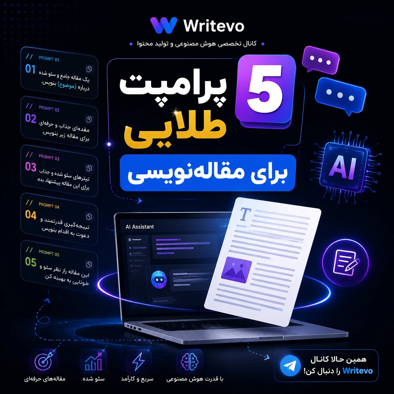 پرامپت های مقاله نویسی