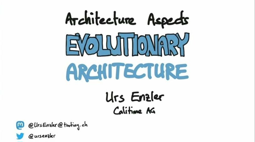 Architecture aspects - evolutionary architecture development - Urs Enzler - 2023
