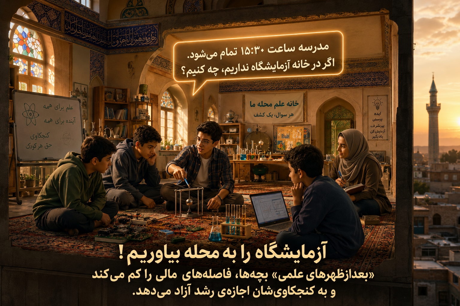 «مدرسه آزاد عصرگاهی؛ آزمایشگاه علمی را به محله آوردیم»