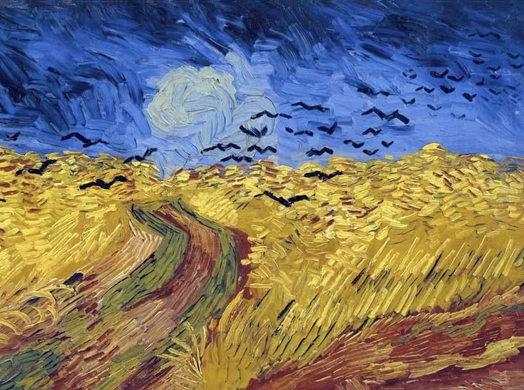 Wheatfield with Crows