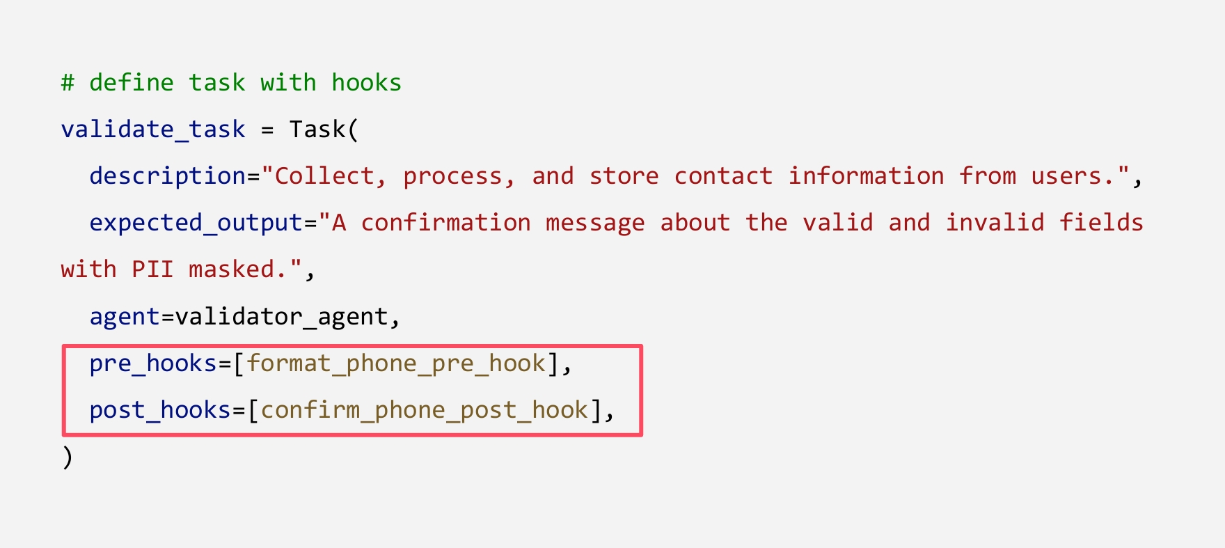 تعریف هوکها (hooks) در crewai