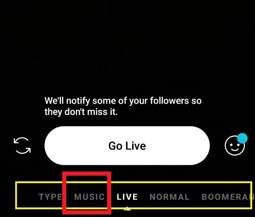 بعد از معرفی آی پی جدید به اپلیکیشن، قابلیت موزیک در منوی استوری نمایش داده می شود
