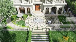 محوطه سازی ویلا، طراحی محوطه ویلا، محوطه سازی باغ