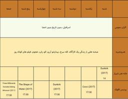 برنامه های سینمایی هفته اول فروردین