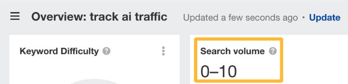 حجم پایین جستجو برای کلمه کلیدی