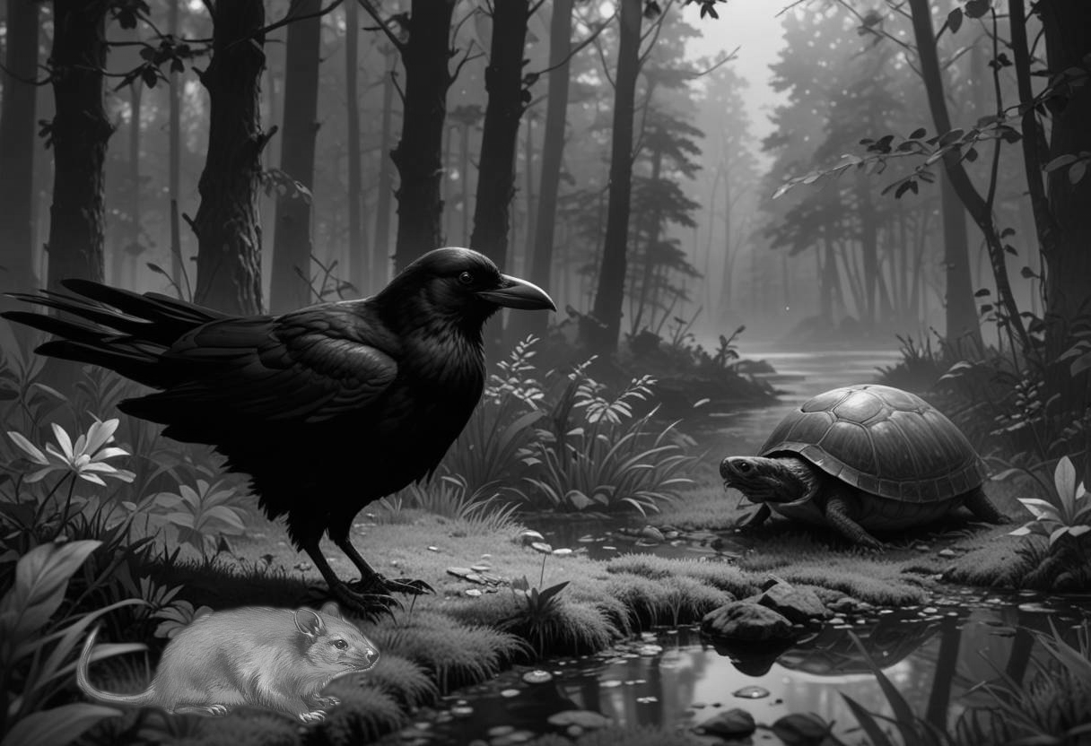 دوستی زاغ و موش و لاک پشت