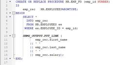 آشنایی با PROCEDURE در اوراکل